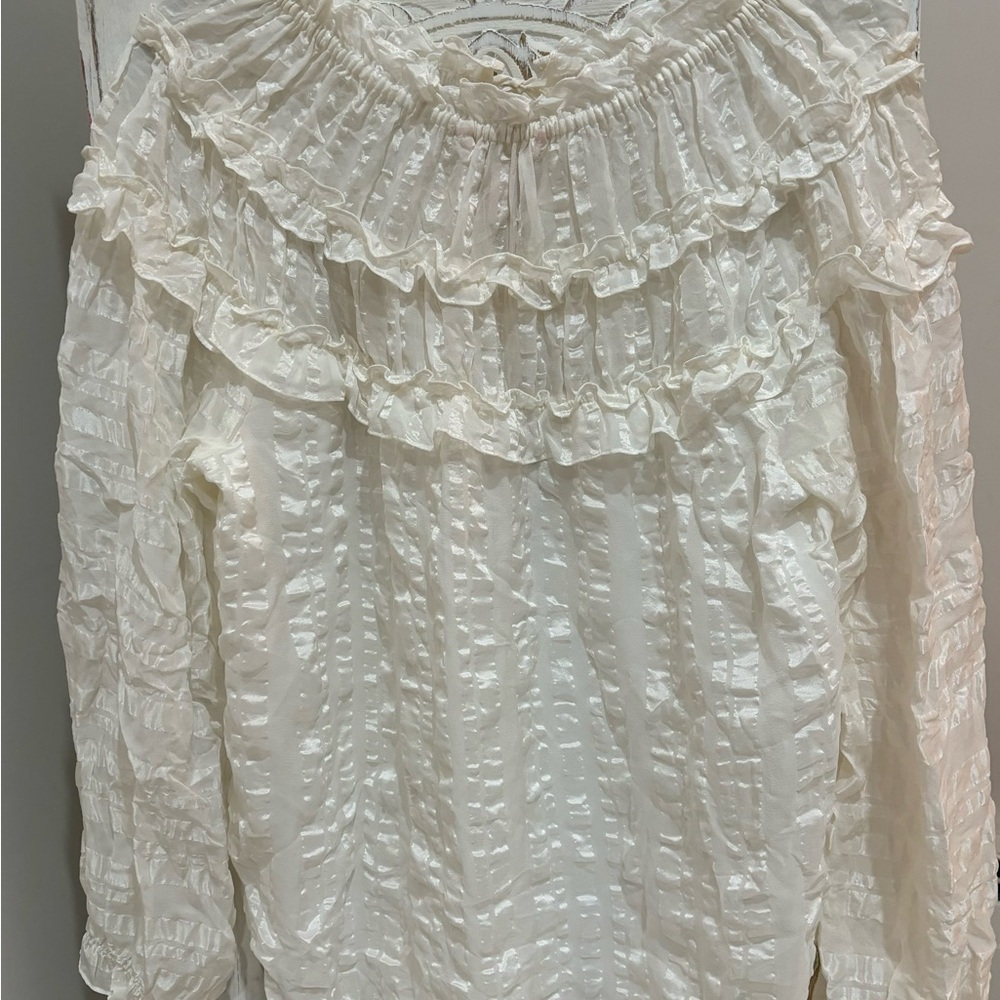 Beautiful long sleeve silk top.